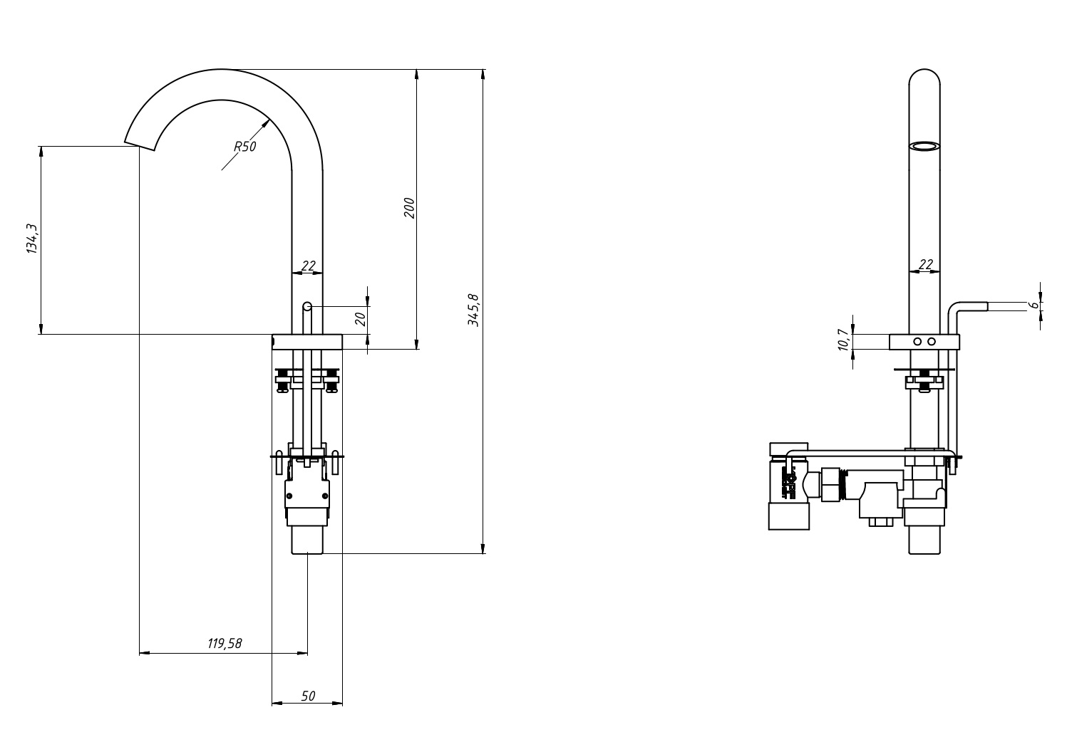 Kopfgescheit automatic faucet KR5147V-DC