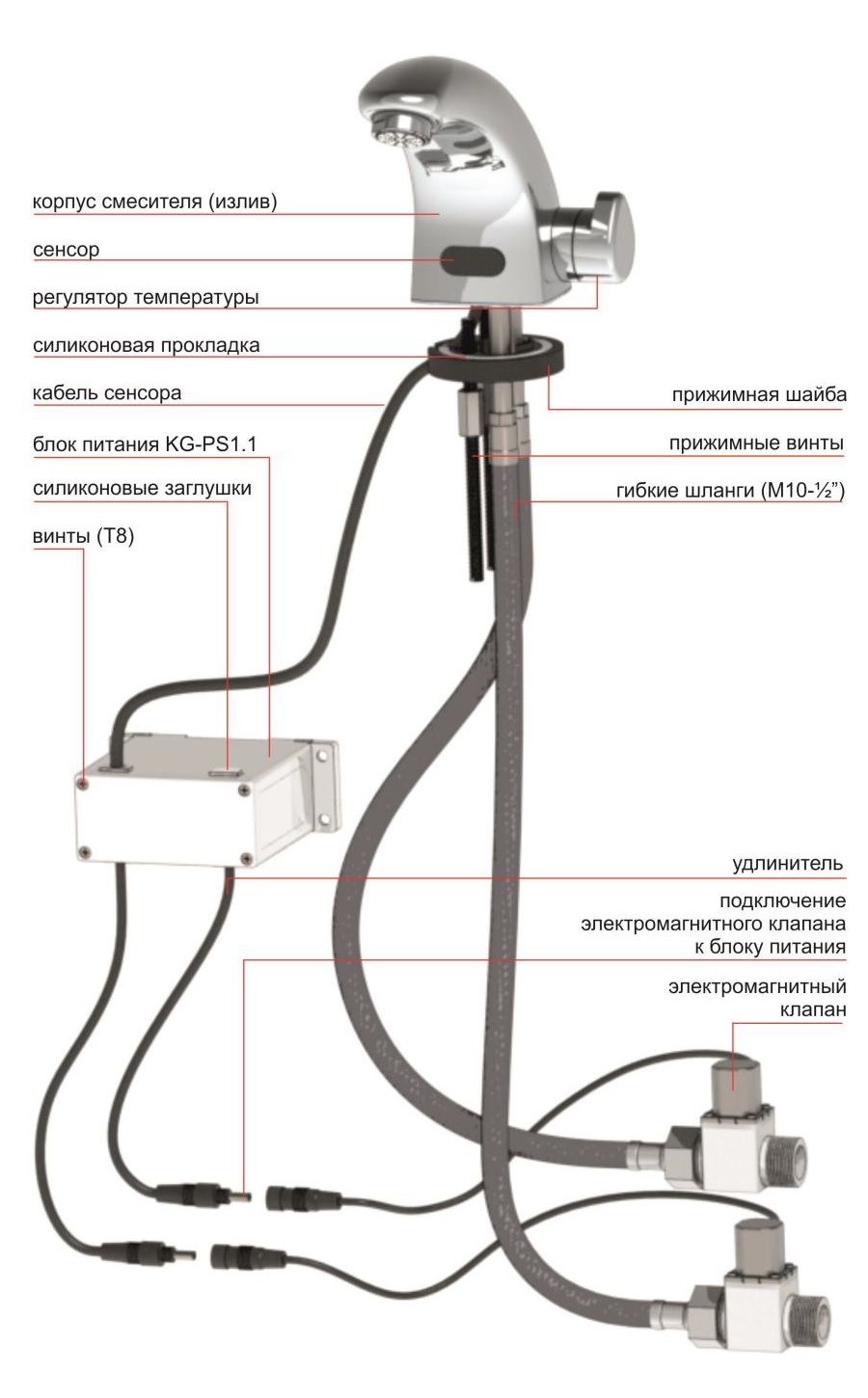 Automatic sensor faucet KR5143CV-DC