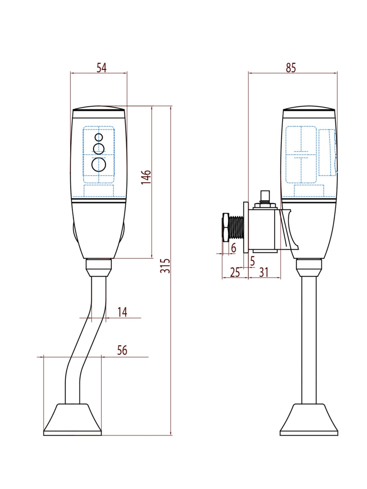 Automatic urinal flush unit KG6329